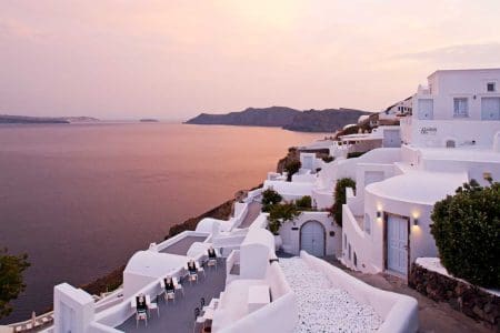 The Epitome of Luxury Lands in Santorini