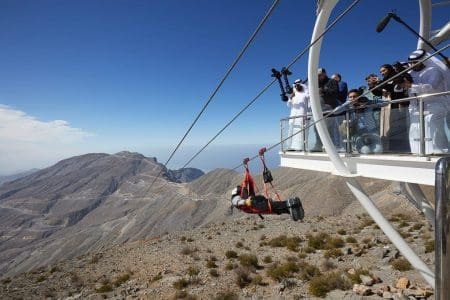 World’s Longest Zip-line Opens in UAE