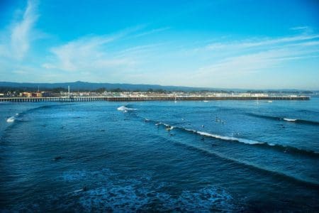 Surfing at Cowells Beach in Santa Cruz – – Santa Cruz County CVC and Paul Schraub