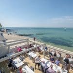 Totland Bay's crystal clear waters from The Hut