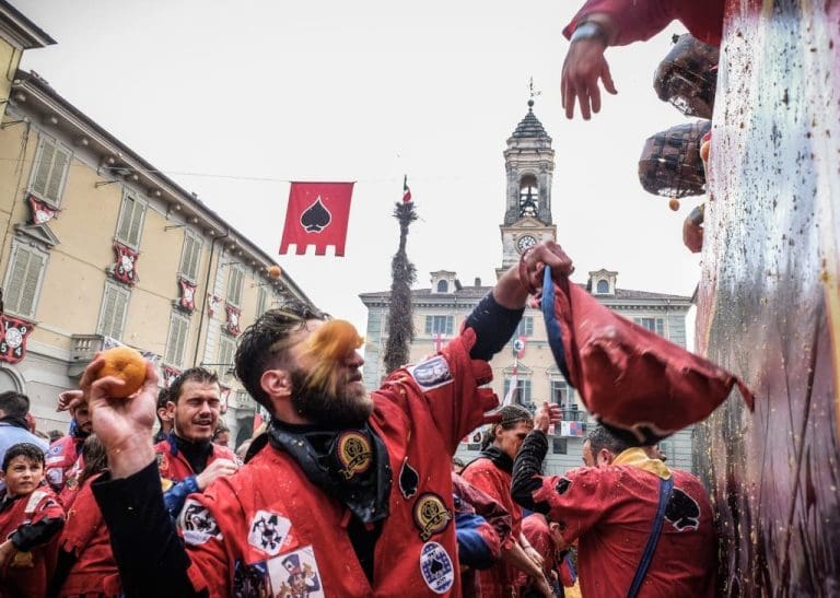 Battle of the Oranges, 2024, Ivrea, Italy Travel Begins at 40