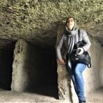 Victoria in the caves at Butuceni