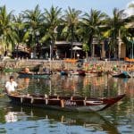 Boat on the river in Hoi An ancient town