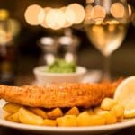 Fish and chips, a substantial offering at The Pier at Harwich