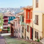 Colorful vibrant houses in Balat neighborhood, Istanbul, Turkey