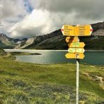 The hiking trails in the Jungfrau Swiss Alps are well marked