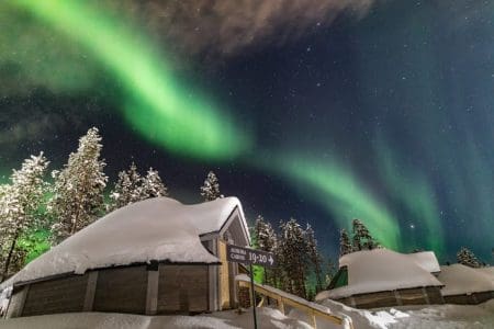 See the Northern Lights Village in Levi