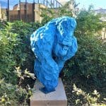 A bashful blue gorilla in Angers