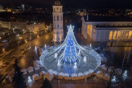 Vilnius Christmas Tree Dazzles the City