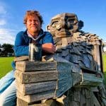 Mark and a troll at Horsens harbour