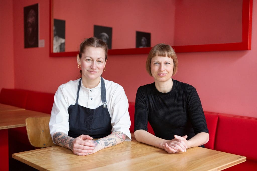 Sophia (left) with Nina Petersen