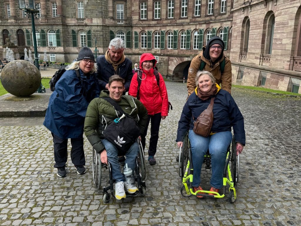 Zoltan, Debbie and their helpers at the Wilhelmshöhe Palace