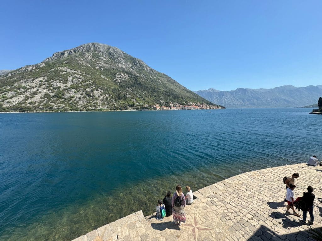 View from Our Lady of the Rock Kotor Bay Montenegro