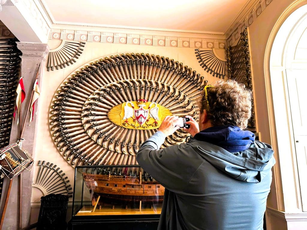 Amazing collection of armoury in Culzean Castle, photo by George McGeorge