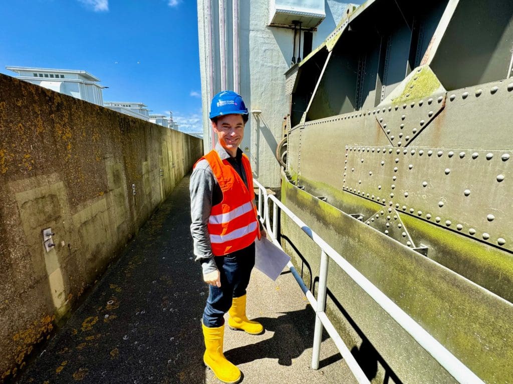 Chris Bakker at Afsluitdijk, how to adapt to climate change