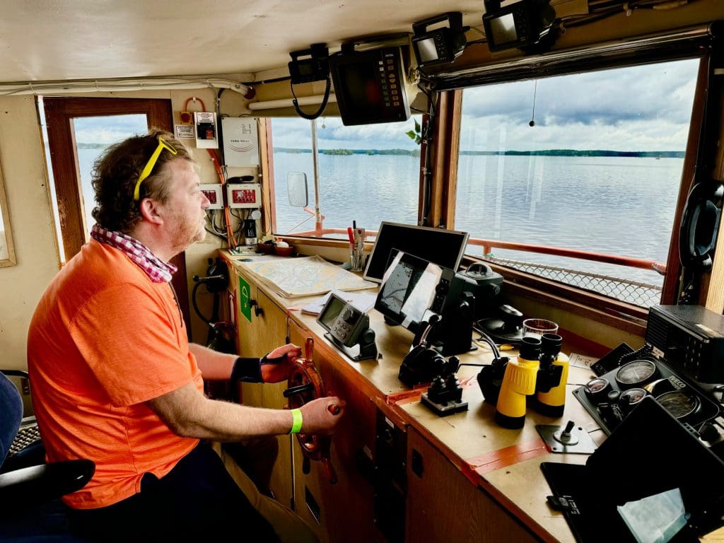 Captain Bibby on Lake Saimaa