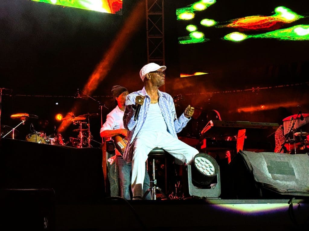 Beres Hammond on Friday night at the Saint Lucia Jazz Festival