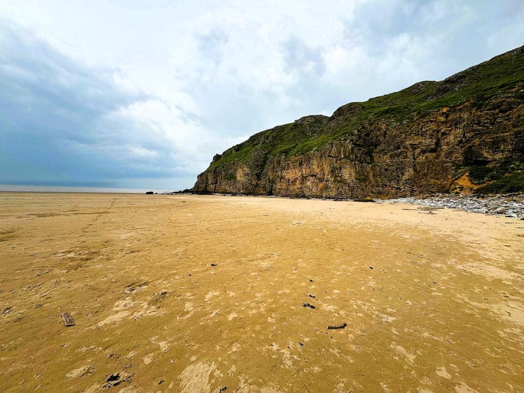 Bream beach with Brean down in the background