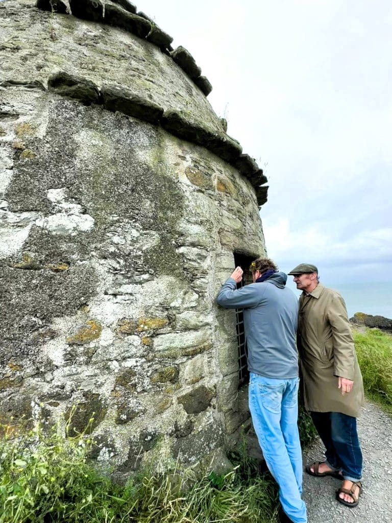 Looking for pigeons at Dunure Castle