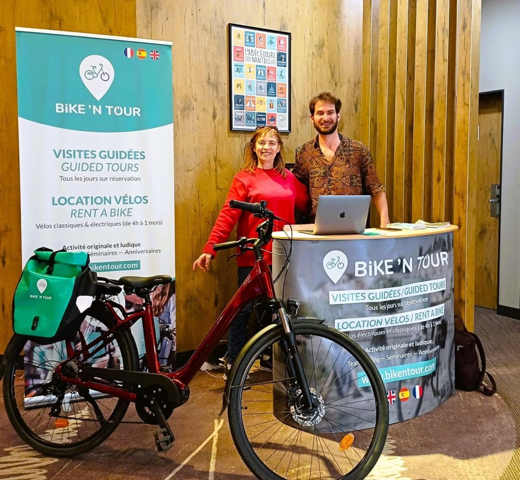 The author with Antoine at Bike'nTour