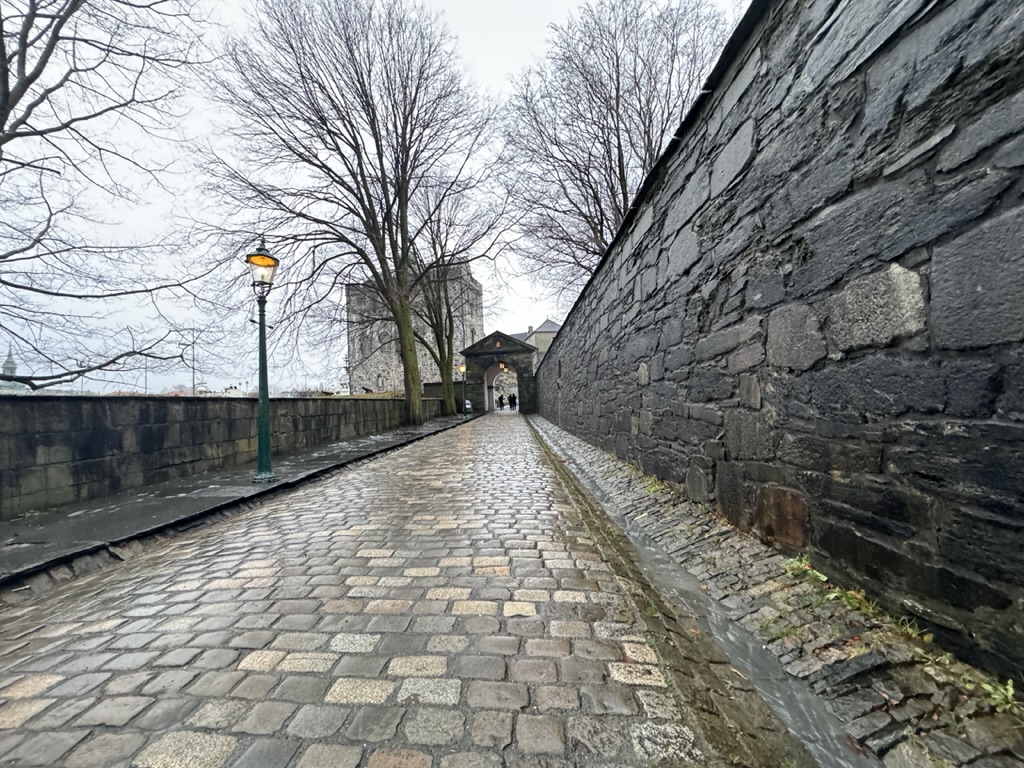 Cobbled street towards the fortress