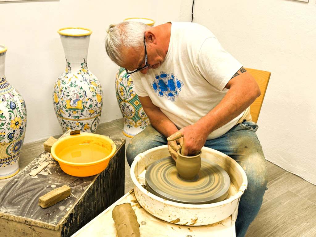 Oliver at Slovak Folk Majolica in Modra day-trip from Bratislava