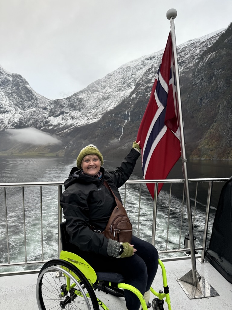 Debbie on the boat