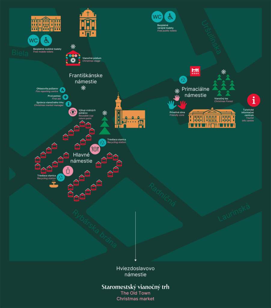 Map of Bratislava Christmas Market