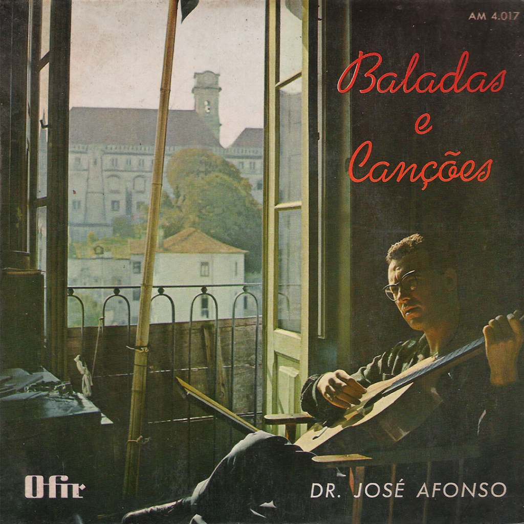 José Afonso, beloved hero of Portugal's Carnation Revolution, in Bota's living room, as pictured on his album Ballades & Songs