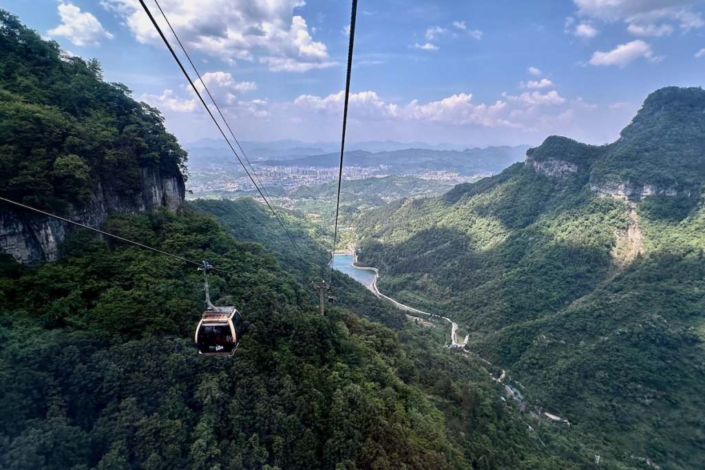 Ascending Tienman Mountain in Zhangjiajie, China