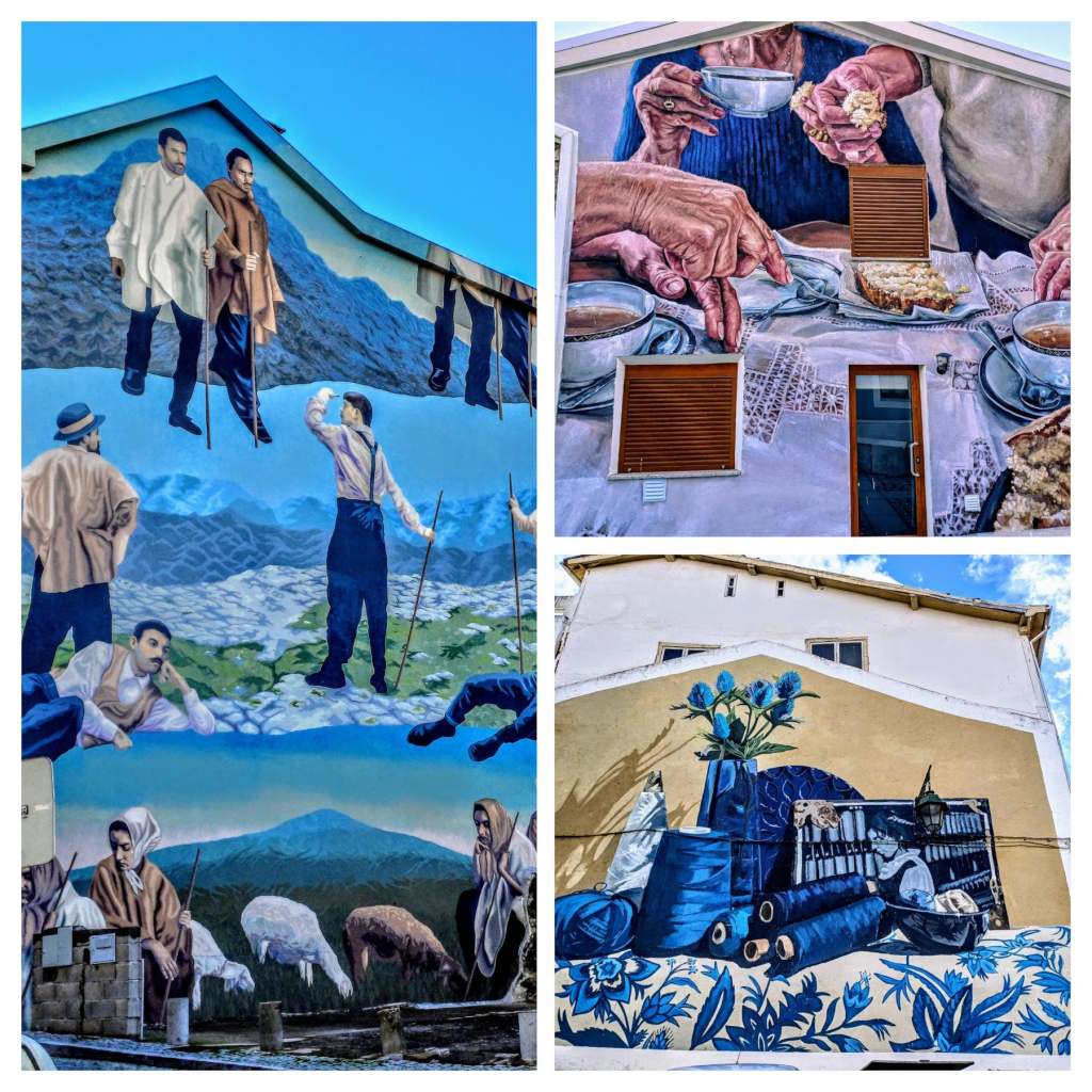 Covilha, selection of street murals created by Woolfest