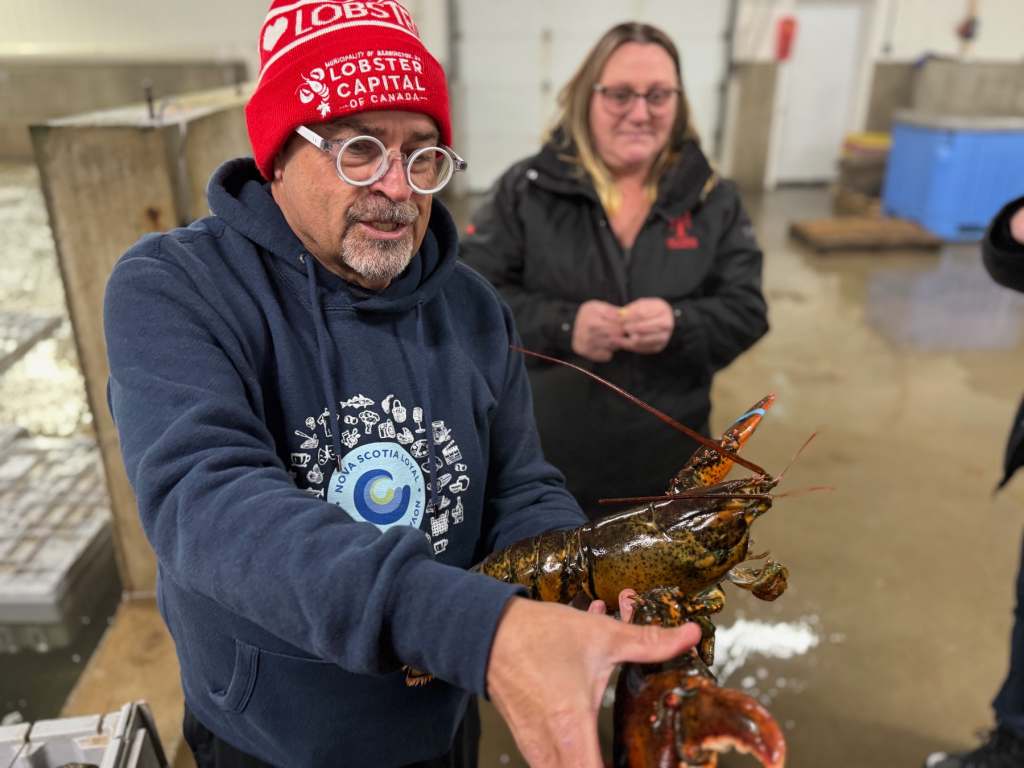 Alain at the lobster pound