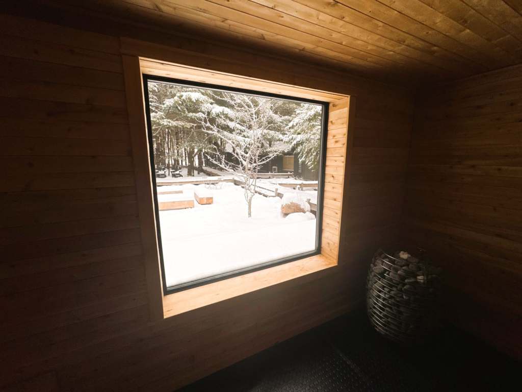 View from the sauna at Black Forest Cabins