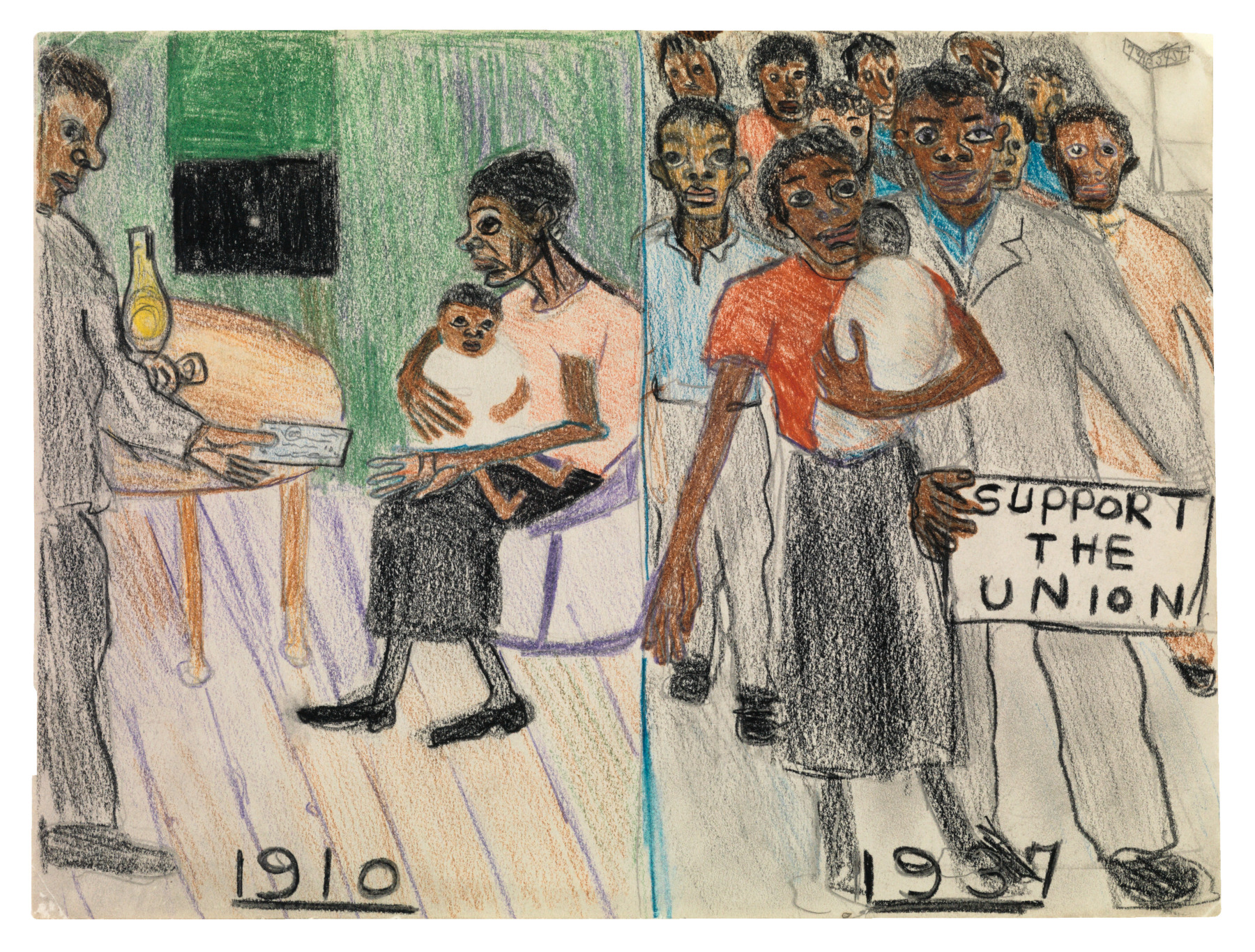 Alice Neel: Support the Union, 1937 © The Estate of Alice Neel, Courtesy The Estate of Alice Neel