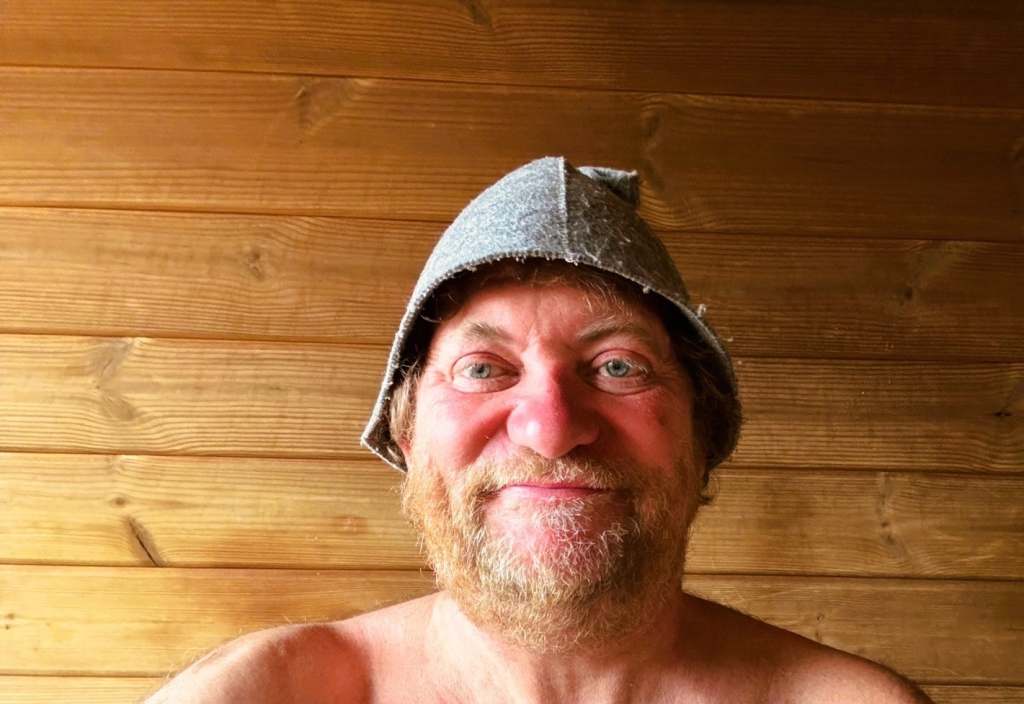 Mark in the sauna