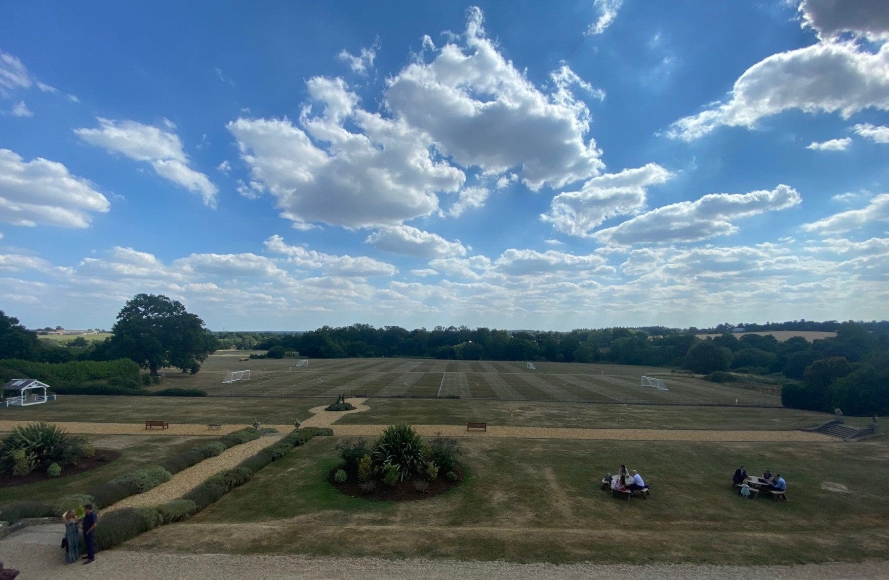 The view from The Mansion De Vere Wokefield Estate