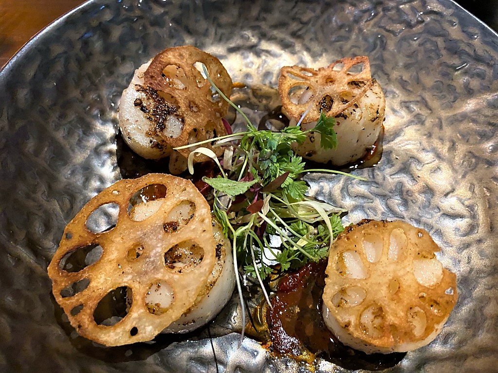 Orkney Scallops - just the start of the delights at the Grand Trunk Road Indian restaurant