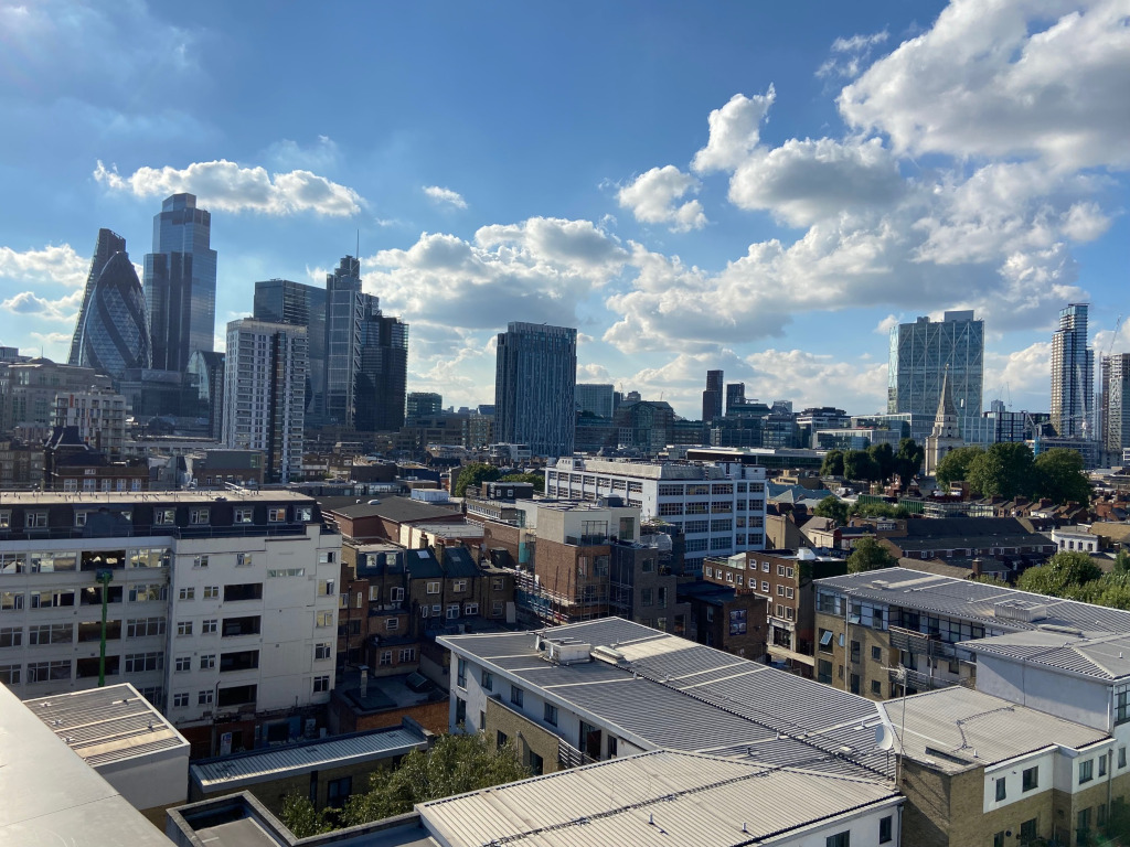 The view from my room at the Hyatt Place London City East