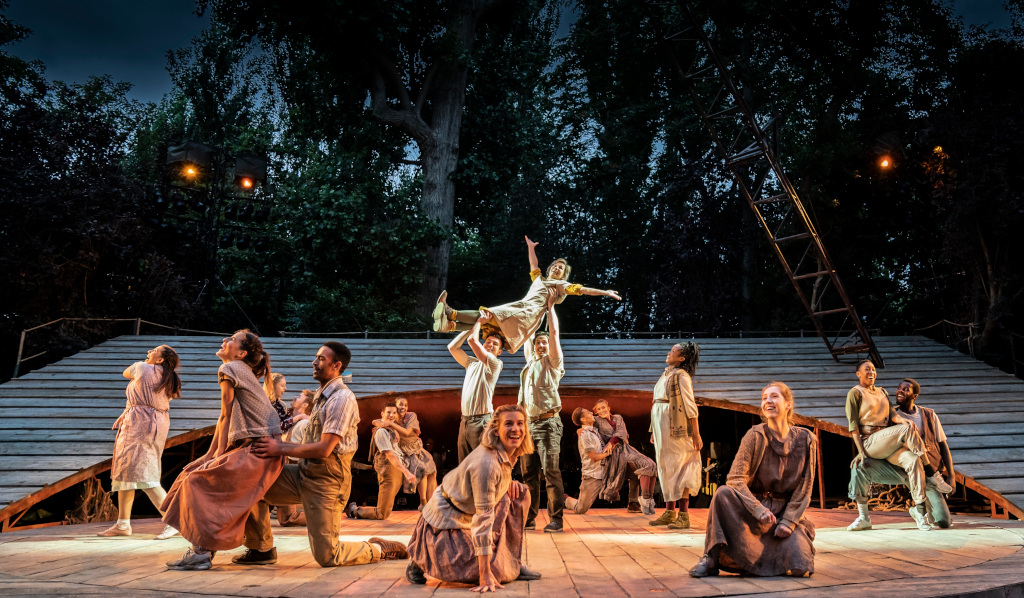 Joanna Riding and the Company of Carousel in June is Bustin' Out at Regent's Park Open Air Theatre. Photo by Johan Persson.