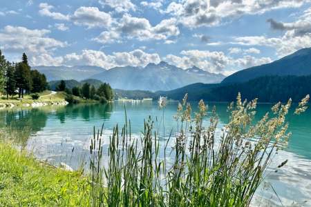 Lake St Moritz in St Moritz, Switzerland