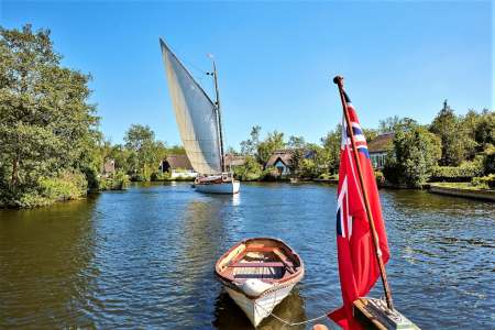 Sailing a Wherry Boat on the Norfolk Broads