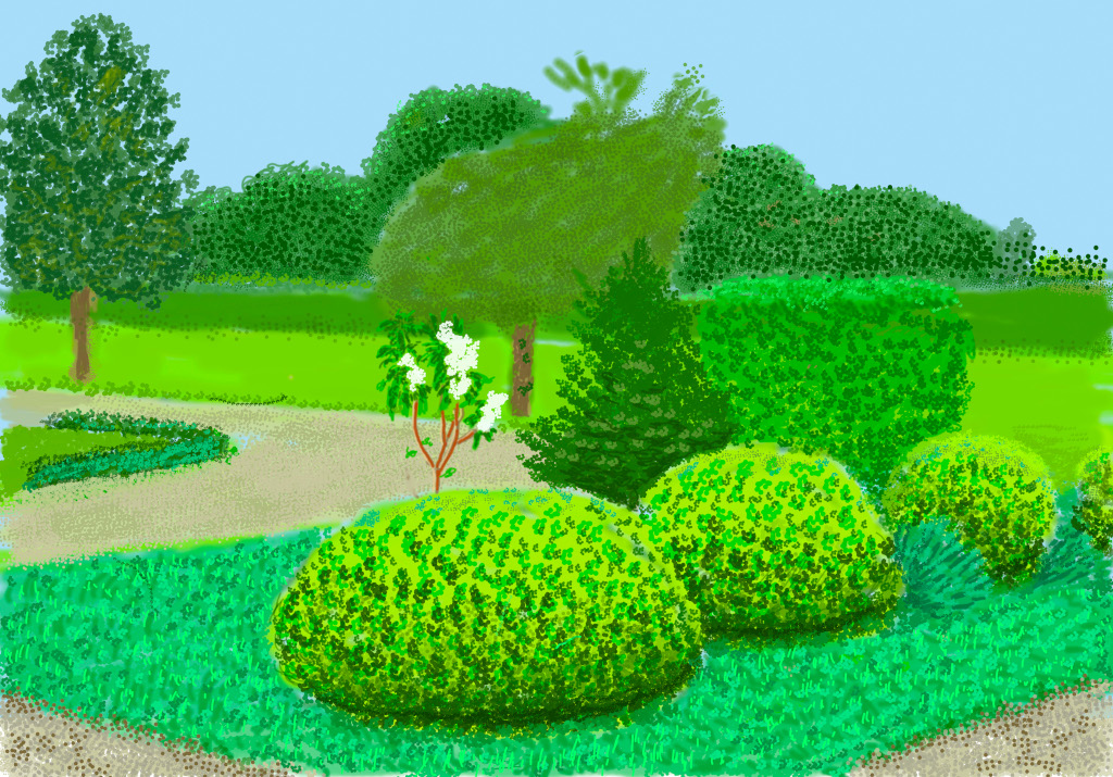 David Hockney "No. 259", 24th April 2020 iPad painting © David Hockney