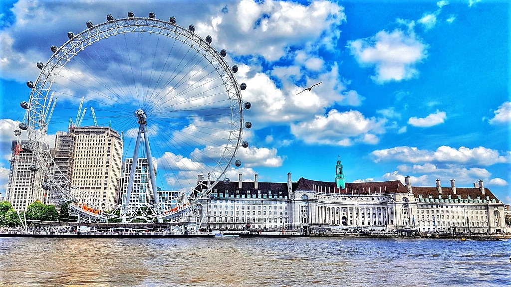 London Eye London Southbank walk